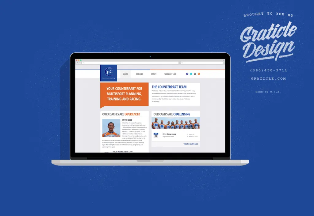 Counterpart Coaching website, designed by Graticle