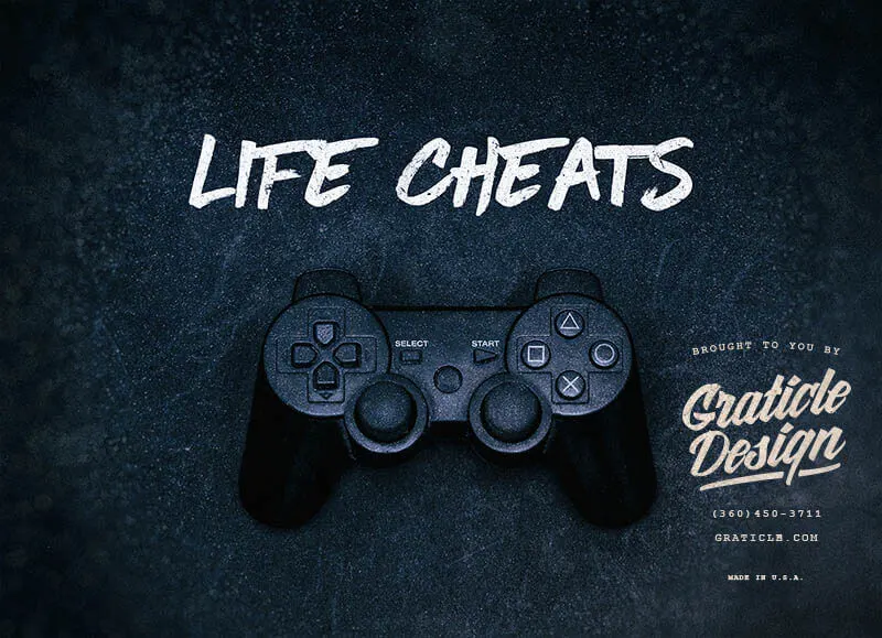 Life Cheats Graphic Design (print), designed by Graticle