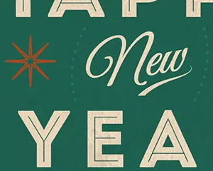 Happy New Year Postcard Close