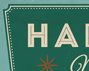 Happy New Year Postcard Close