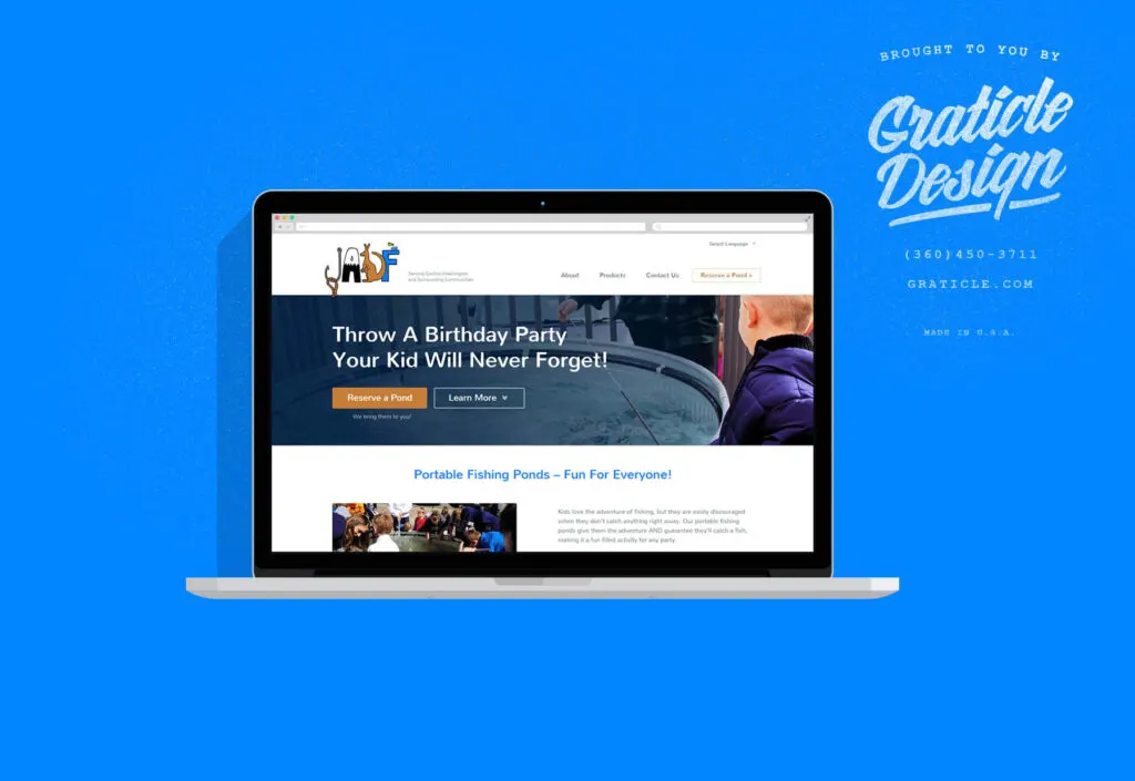 Jessica & Andy’s Deployable Farms (JADF) website, designed by Graticle
