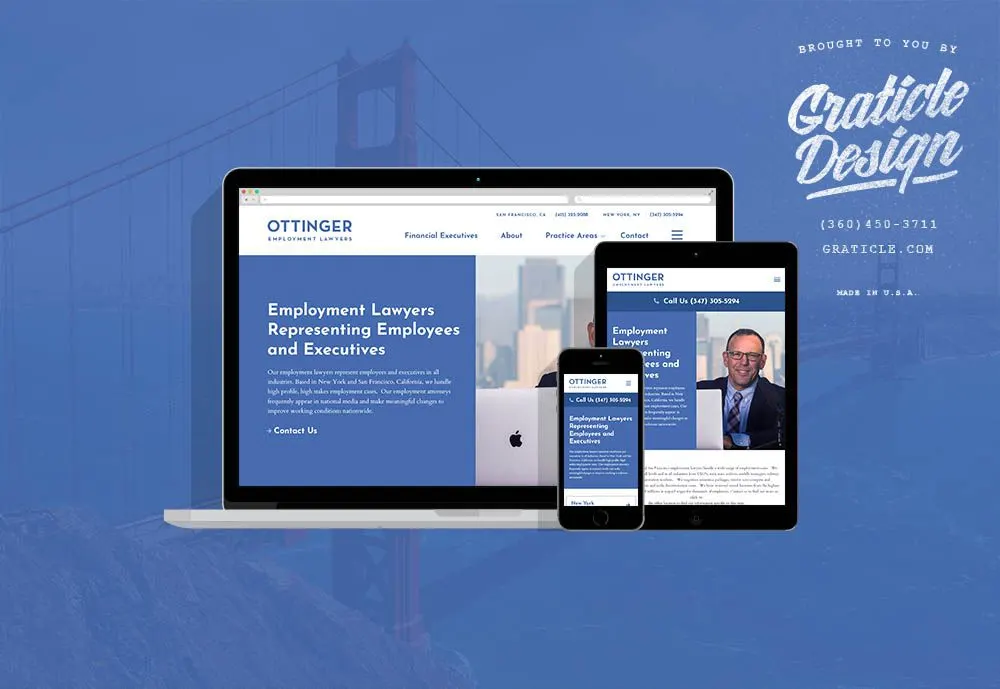 Ottinger Law website, designed by Graticle