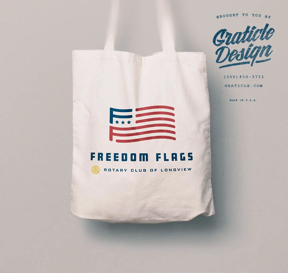 Freedom Flags (logo), designed by Graticle
