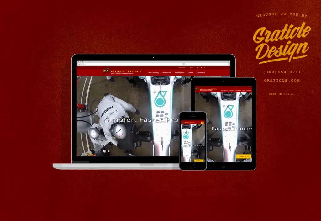Maverick Institute Consulting website, designed by Graticle