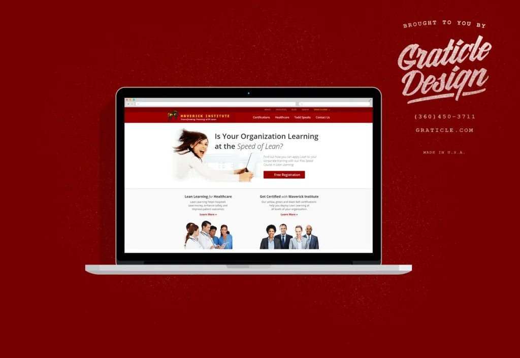 Maverick Institute website, designed by Graticle