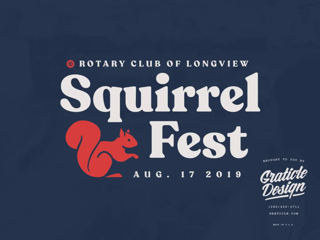 Squirrel Fest (logo), designed by Graticle