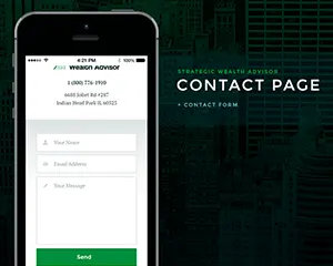 Strategic Wealth Advisor Responsive Web Design Contact Page