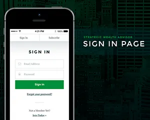 Strategic Wealth Advisor Responsive Web Design Sign in Page