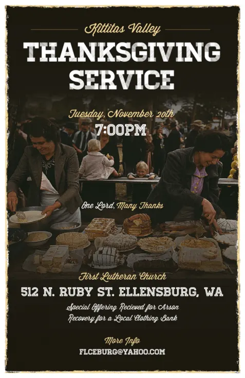 Thanksgiving Service (print), designed by Graticle
