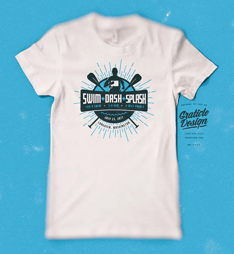 Swim Dash Splash (logo), designed by Graticle