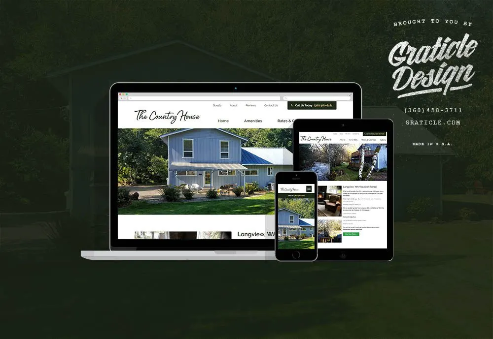 The Country House website, designed by Graticle