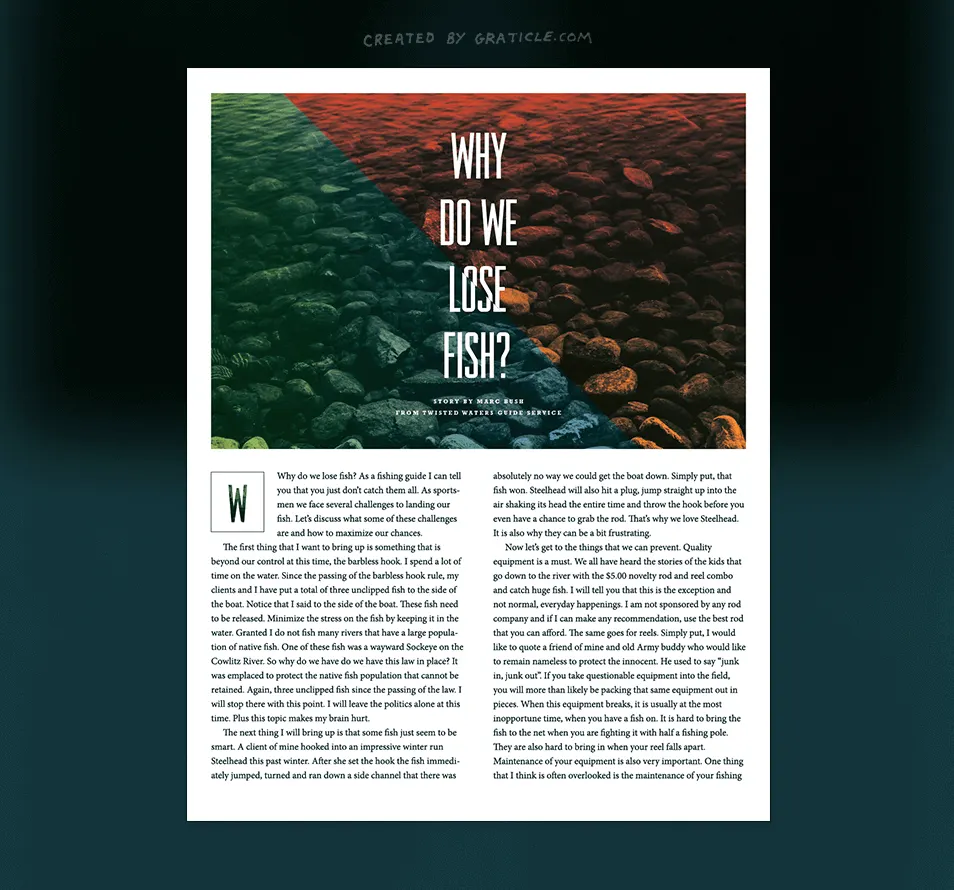 Why Do We Lose Fish?
