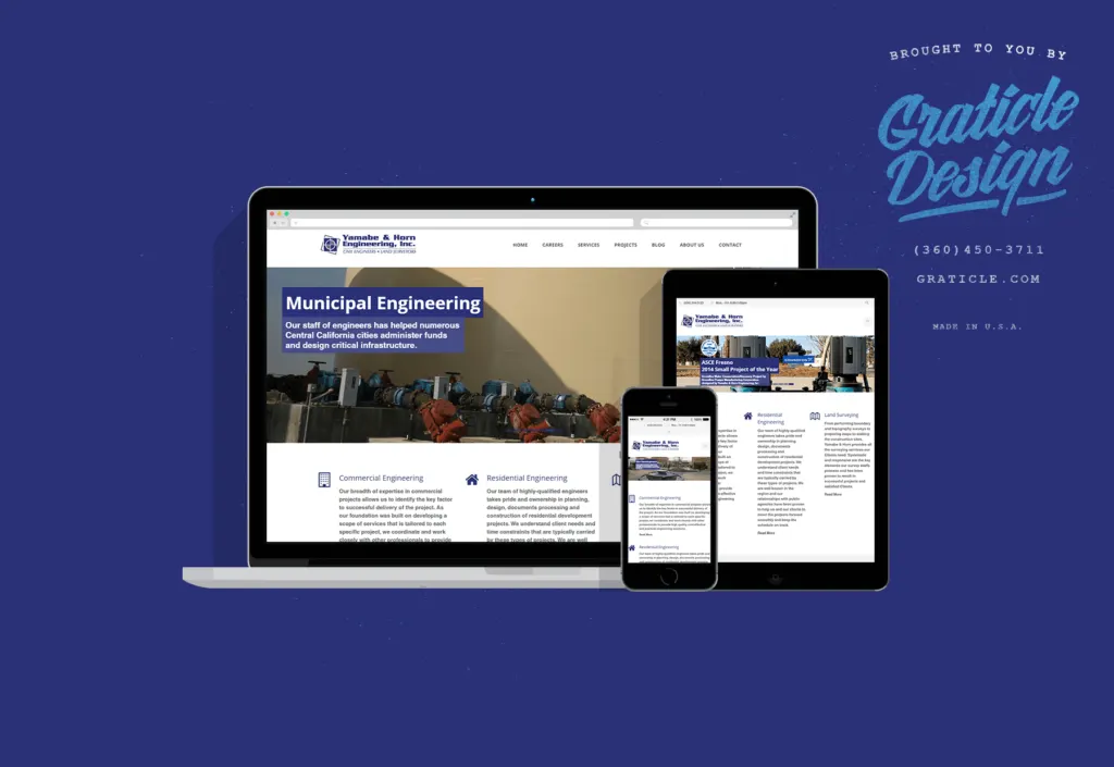 Yamabe & Horn Engineering, Inc. website, designed by Graticle