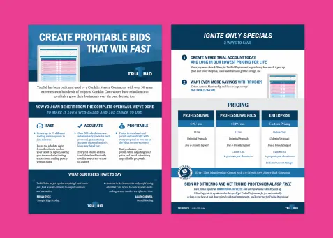 TruBid, Inc. (print), designed by Graticle