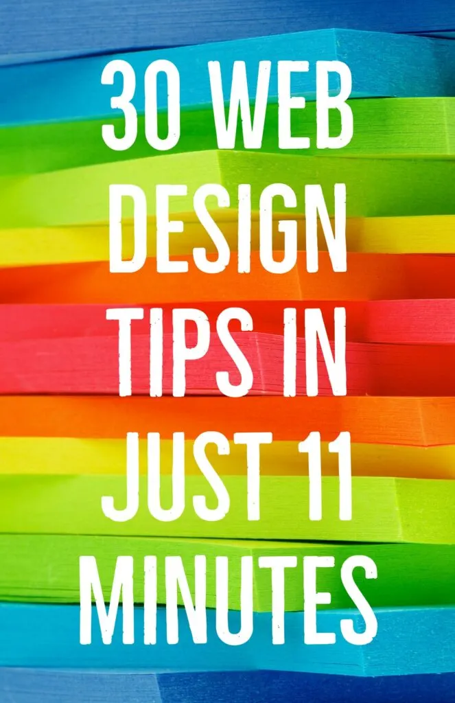 Web Design Tips in Just Minutes