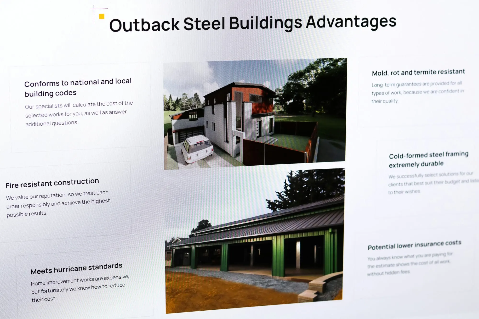 Building company website design