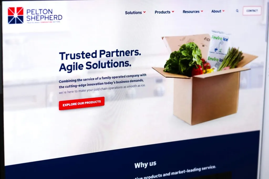 Pelton Shepherd website, designed by Graticle