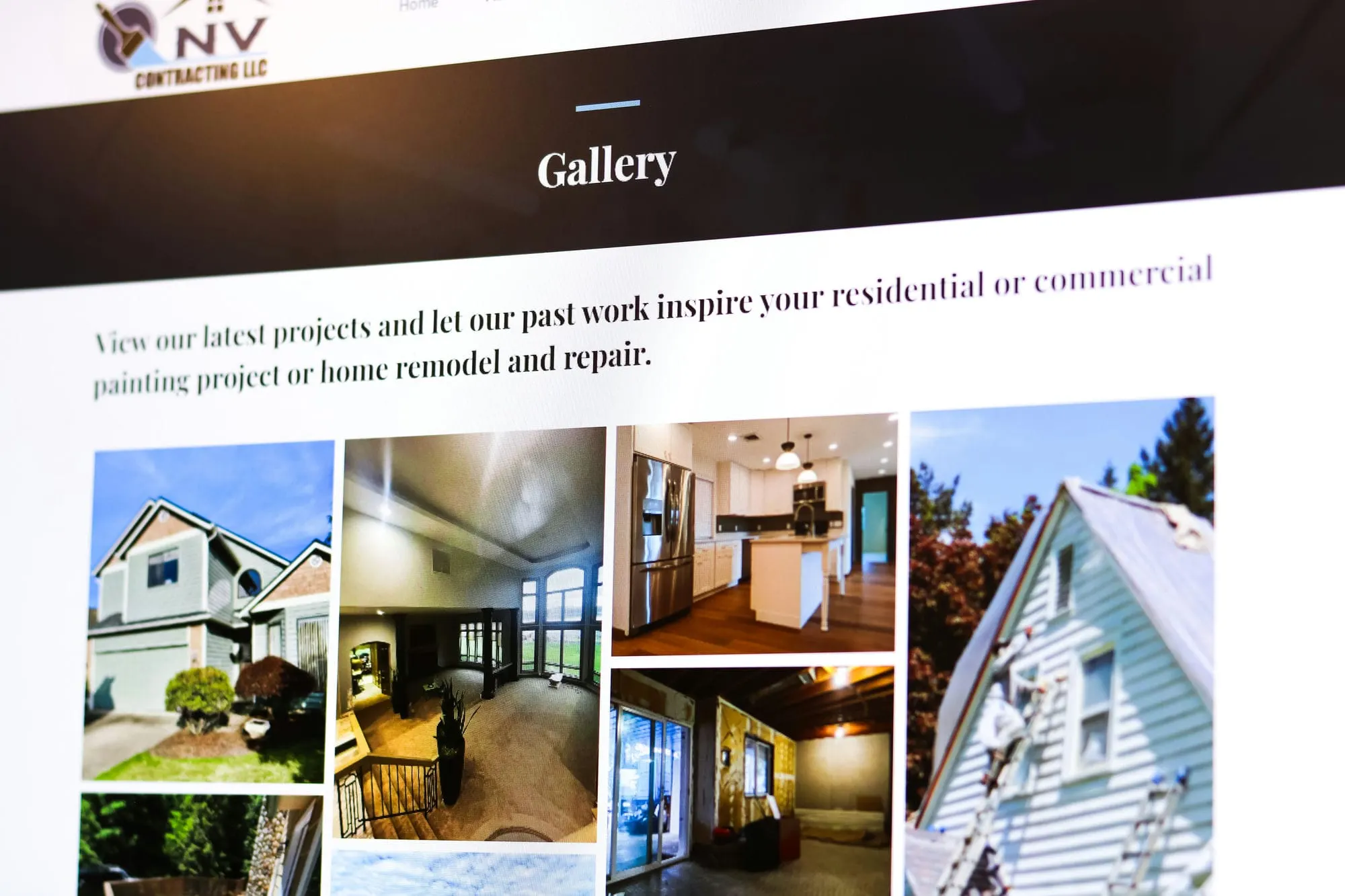 Construction gallery website designer