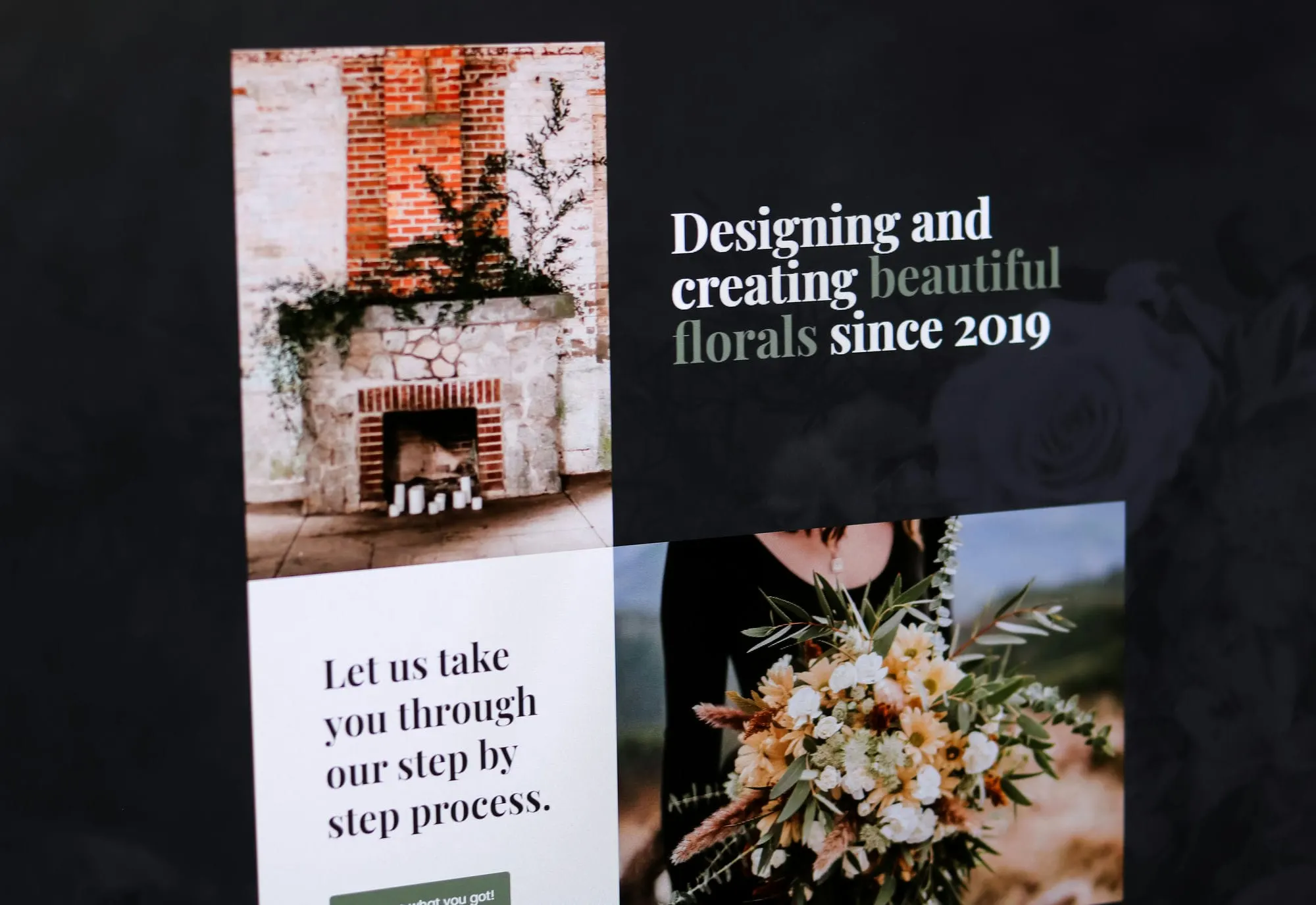Floral arrangements web design
