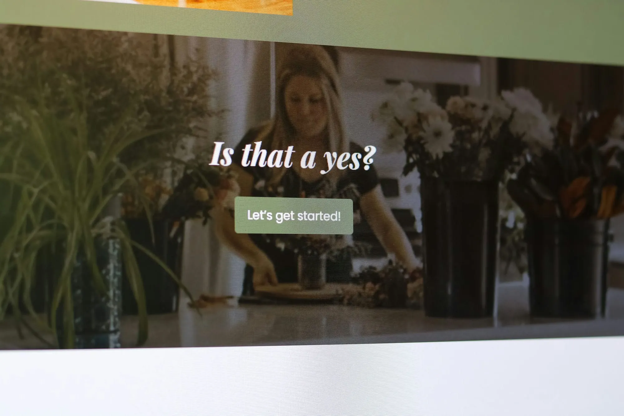 Flower company call to action