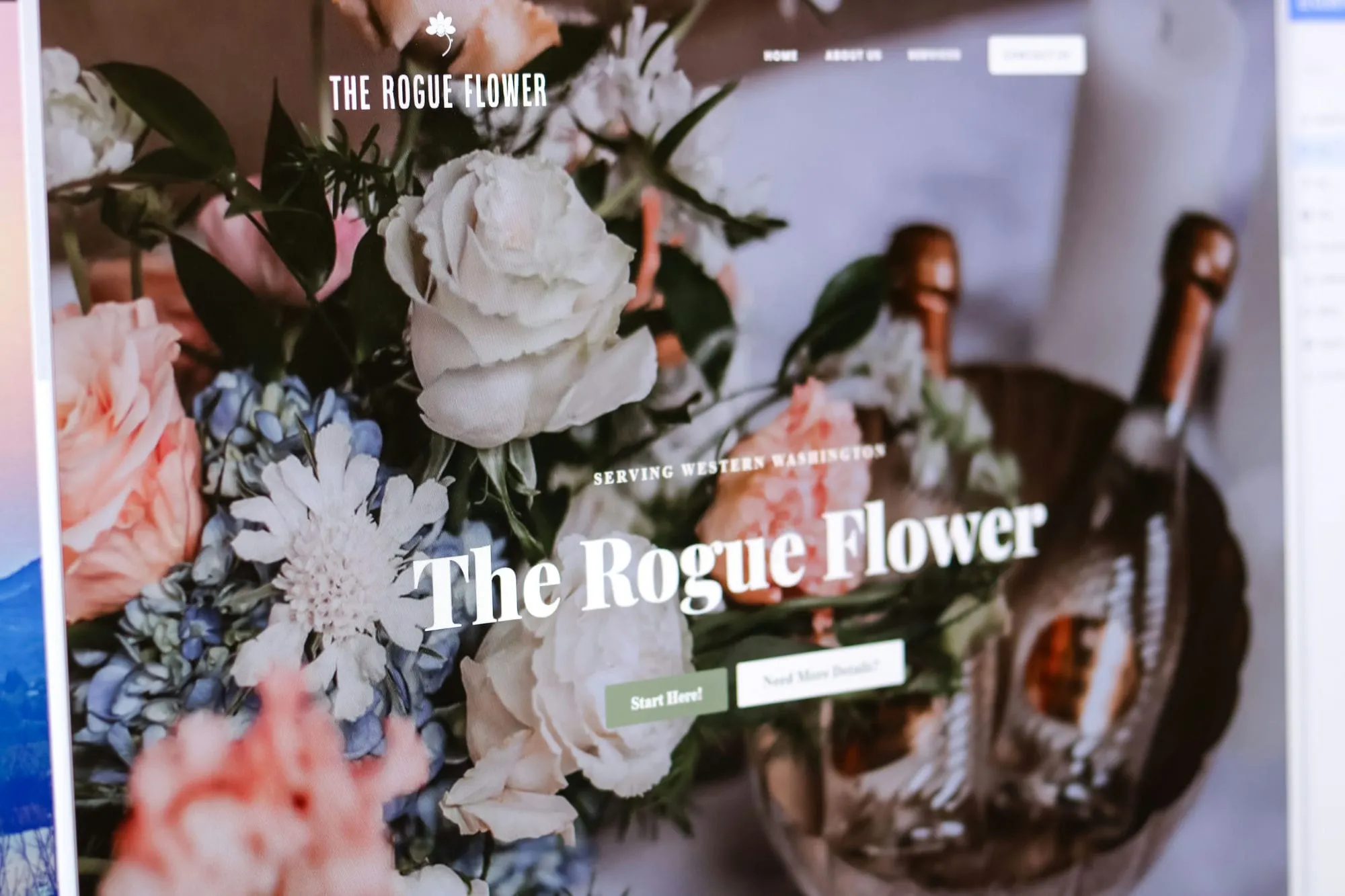 The rogue flower web design