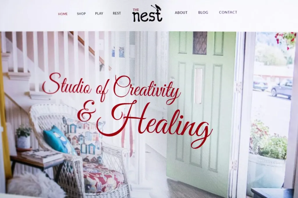 The Nest website, designed by Graticle