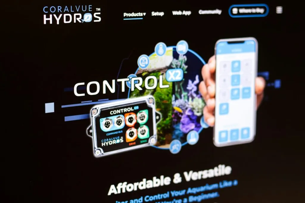 CoralVue Hydros website, designed by Graticle