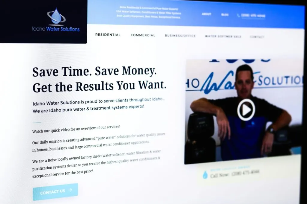 Idaho Water Solutions website, designed by Graticle