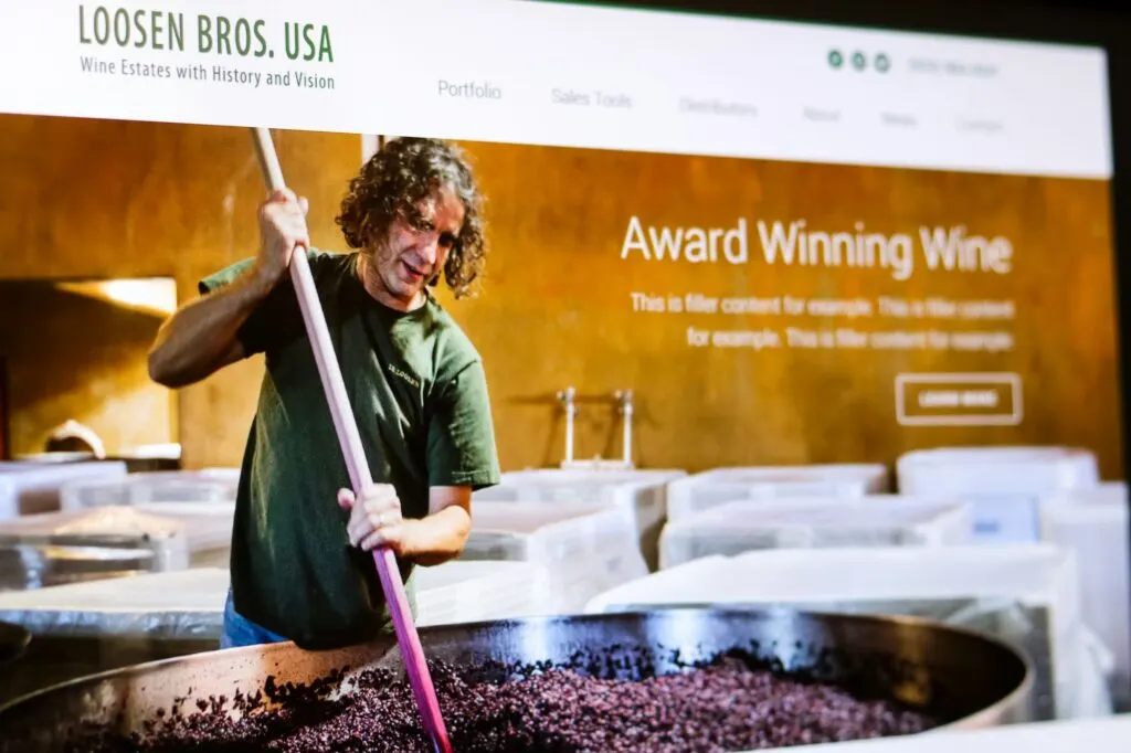 Loosen Bros. USA website, designed by Graticle