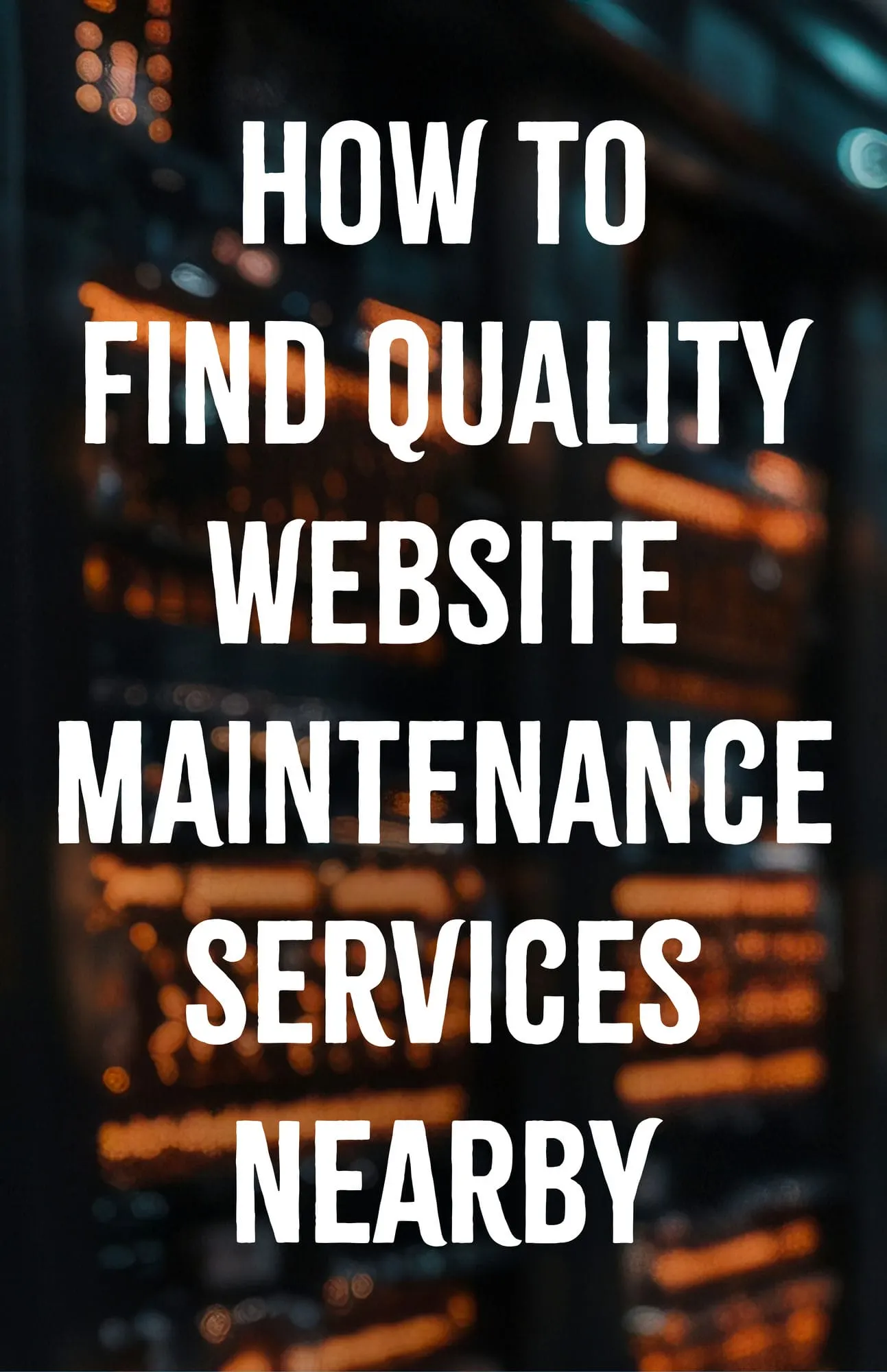 How to find quality maintenance services near me
