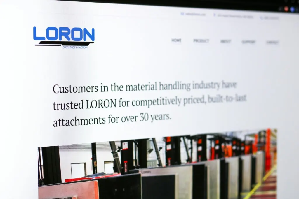 Loron website, designed by Graticle