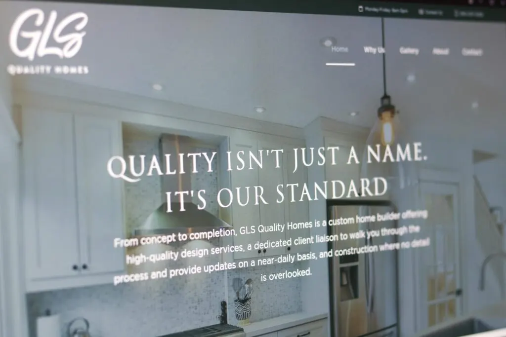 GLS Quality Homes website, designed by Graticle