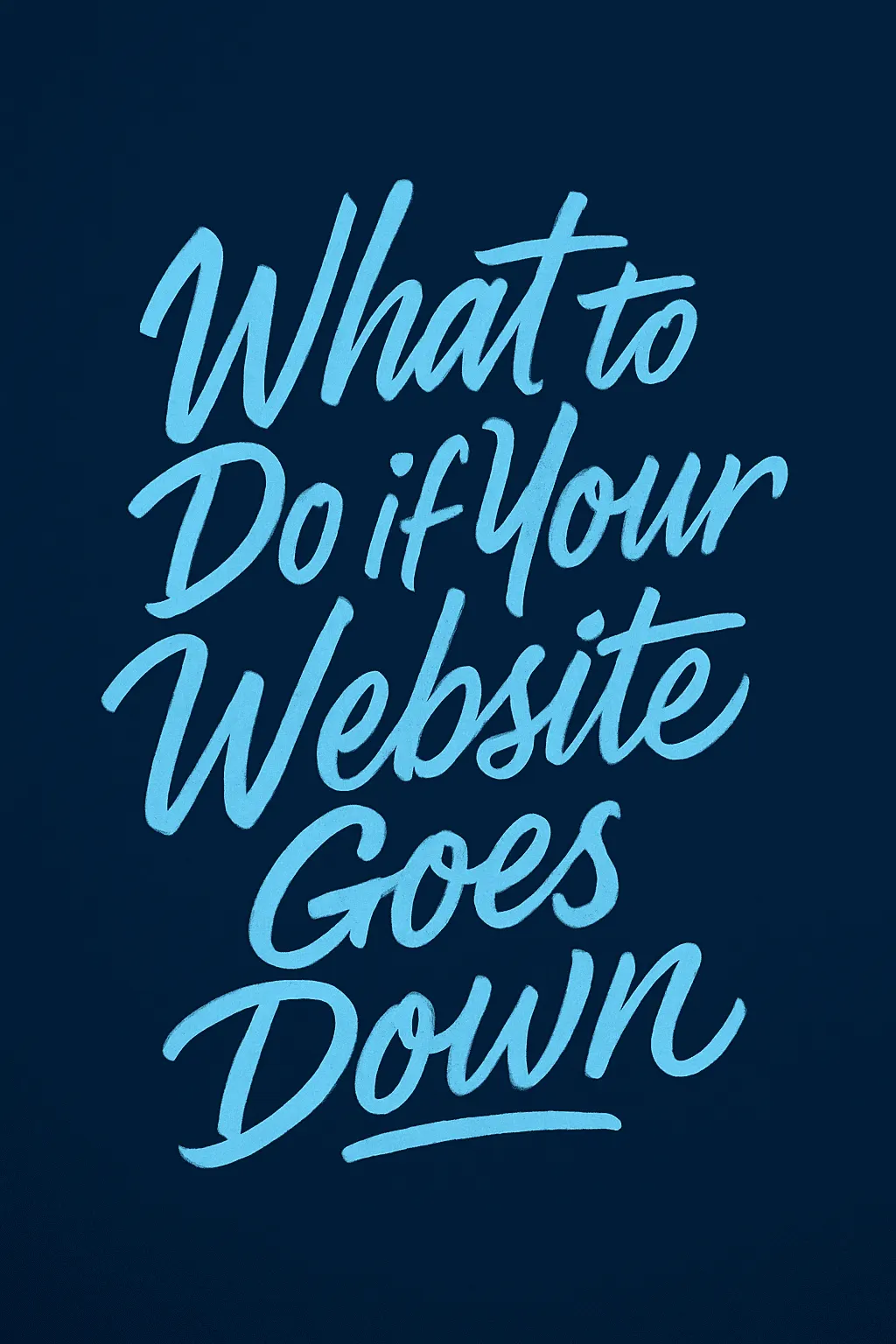 What to Do If Your Website Goes Down