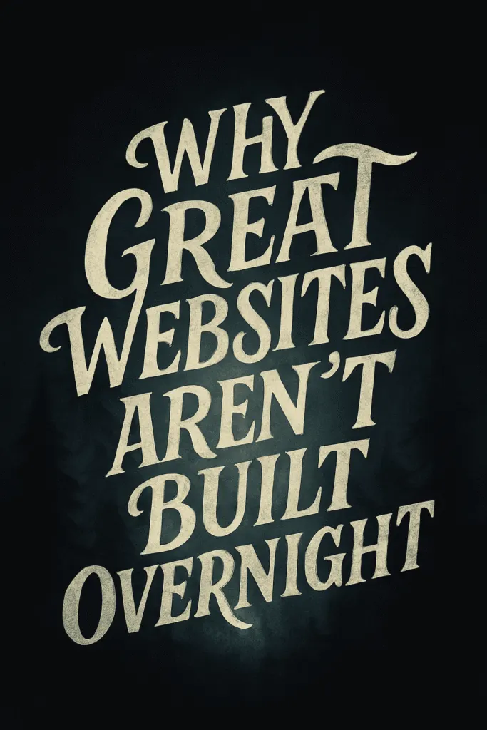 Why Great Websites Arent Built Overnight