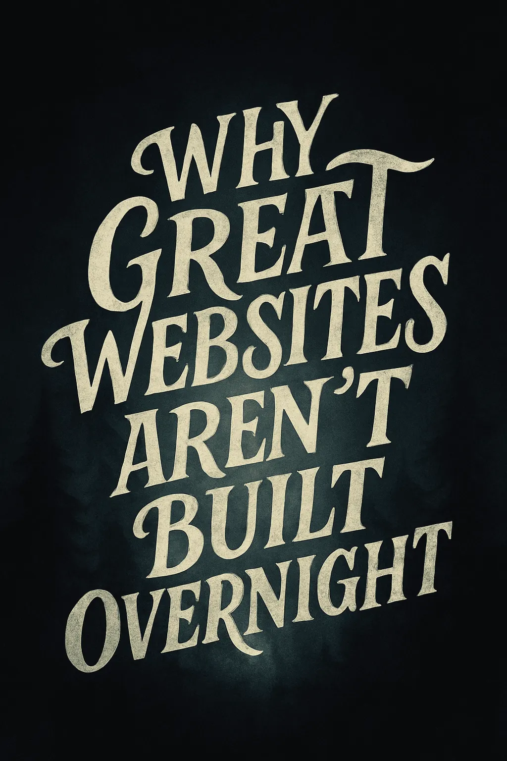Why Great Websites Arent Built Overnight