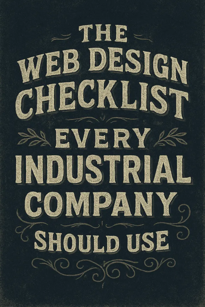 The Web Design Checklist Every Industrial Company Should Use