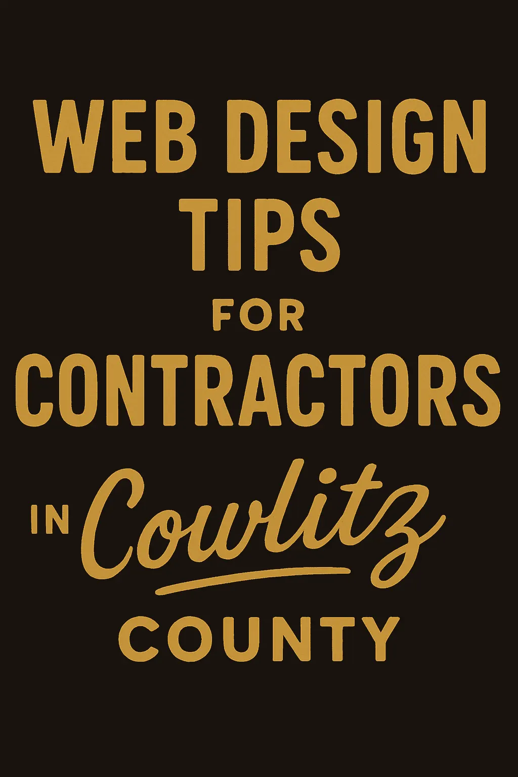 Web Design Tips for Contractors in Cowlitz County