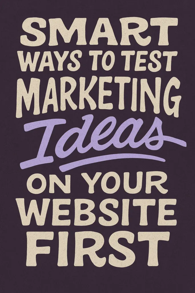 Smart Ways to Test Marketing Ideas on Your Website First