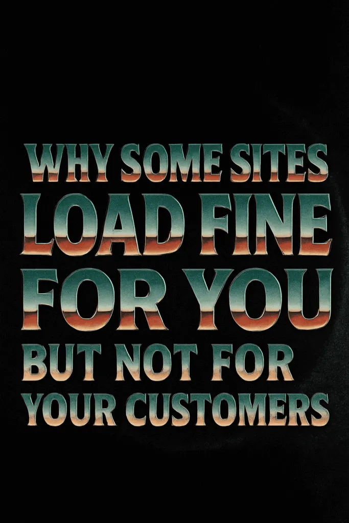 Why Some Sites Load Fine for You but Not for Your Customers