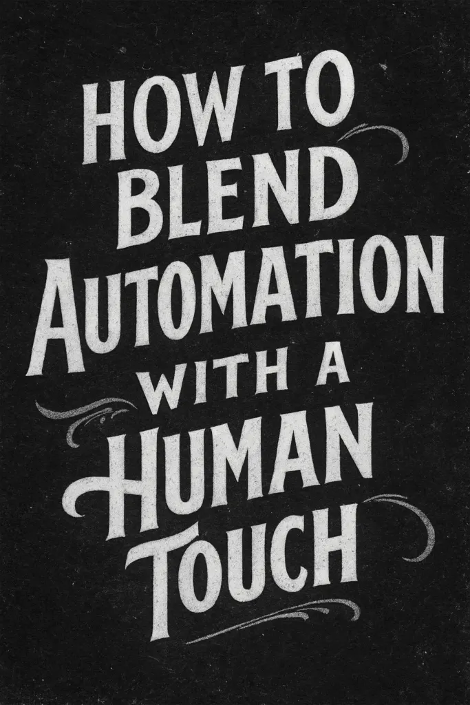 How to Blend Automation with a Human Touch