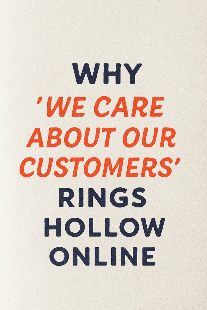 Why We Care About Our Customers Rings Hollow Online