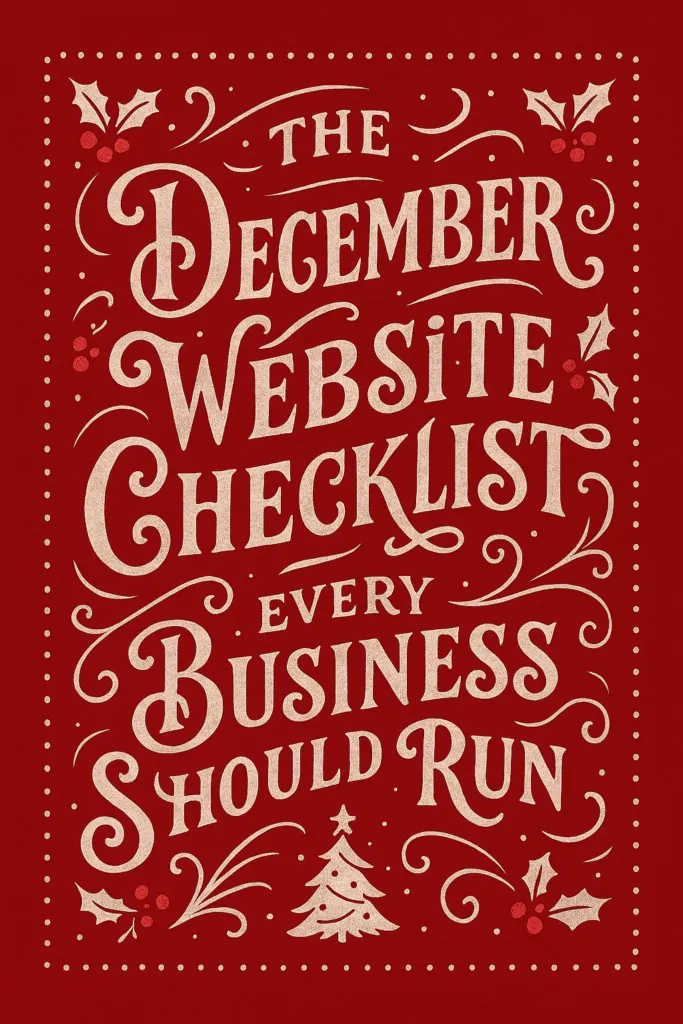 The December Website Checklist Every Business Should Run