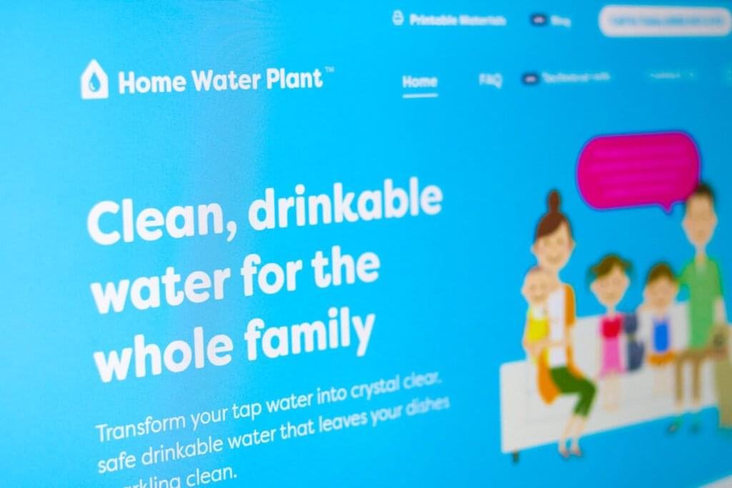 Water filter company web design