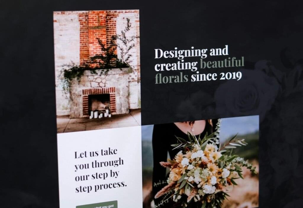 floral arrangements web design